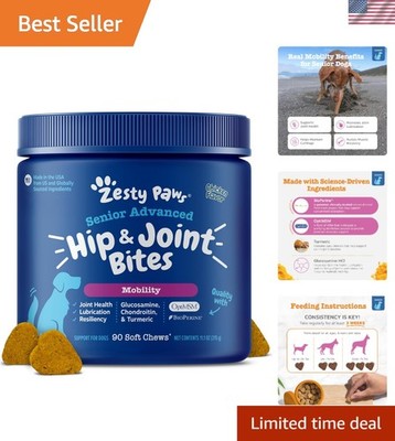Chicken-Flavored Joint Chews with Glucosamine & MSM for Senior Dogs - 90 Count