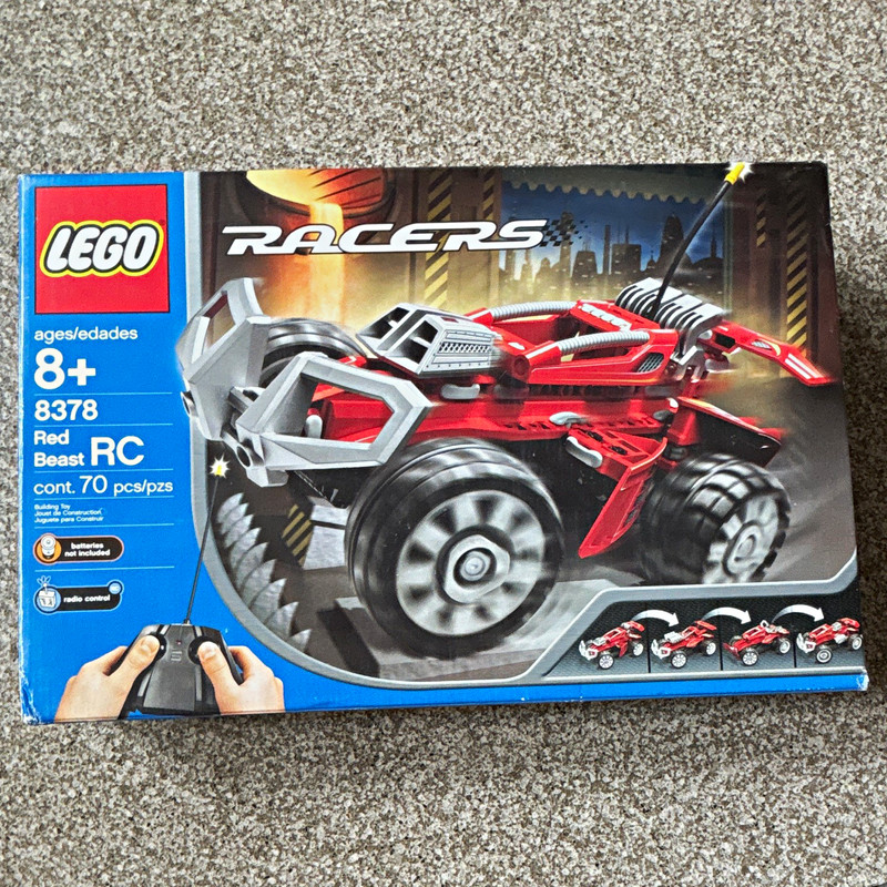 LEGO Racers 8378 Red Beast RC Radio Control Complete Set Boxed 70 pcs