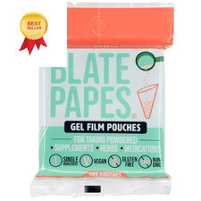 Blate Papes Gel Film Pouches, 120 Count Edible Films for One Size, Natural