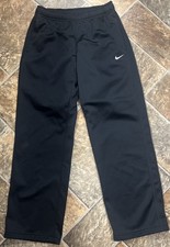Kids Nike Therma Fit Warm Up Sweatpants Youth Size Large Black Stretch Waist