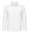 Men's White Tuxedo Shirt Formal 1/4 Inch Pleated Front Laydown Point Collar