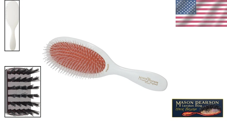 Professional Oval Hairbrush - White - Image 2 of 4
