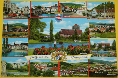 AK. Rieneck. Greetings From Meaning. Mi: 456 to Bielefeld on 8.7.1966 (11.012)