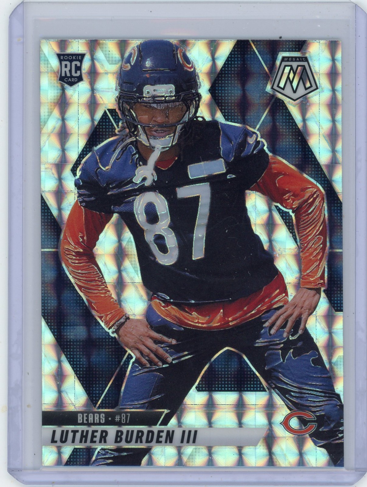 2025 Panini Mosaic - Luther Burden III Silver Mosaic RC Prizm #383