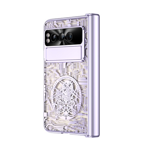 For Google Pixel Fold Mechanical Gear Plating PC Case Screen Protector KickStand - Picture 45 of 45