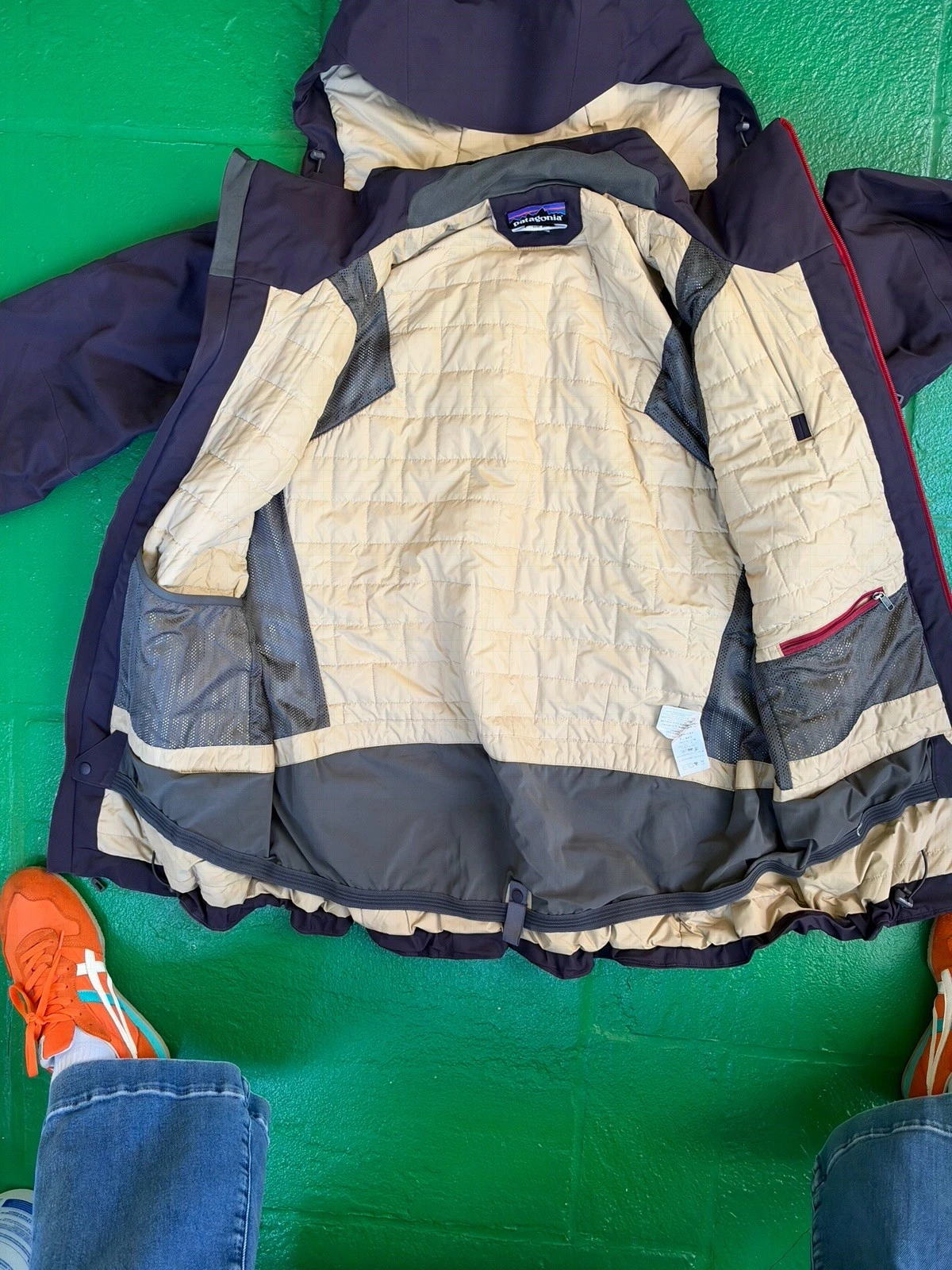 Patagonia Powder Bowl Insulated Ski Jacket DARK Blue Mens Large  image 7