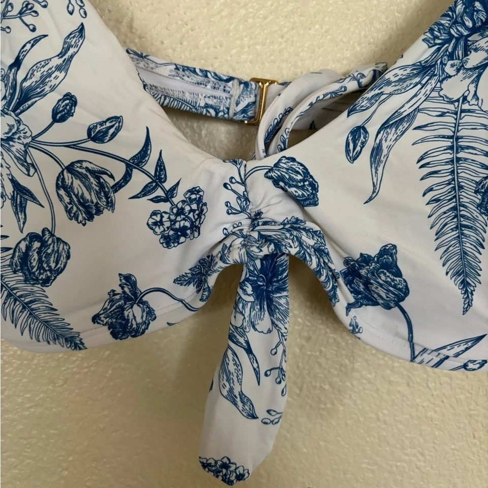 ANTONIO MELANI Blue and White Floral Botanics Bikini Size M and L - Image 3 of 4