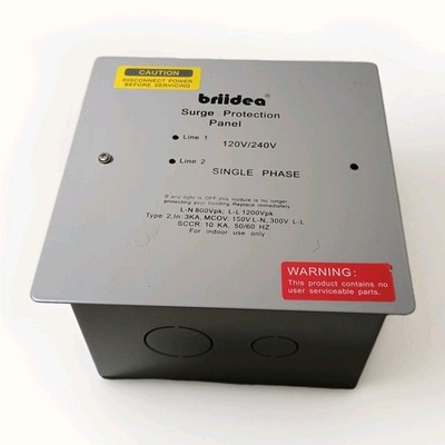 Briidea Surge Protection Panel 120V/240V L-N 800Vpk L-L 1200Vpk Whole House NEMA