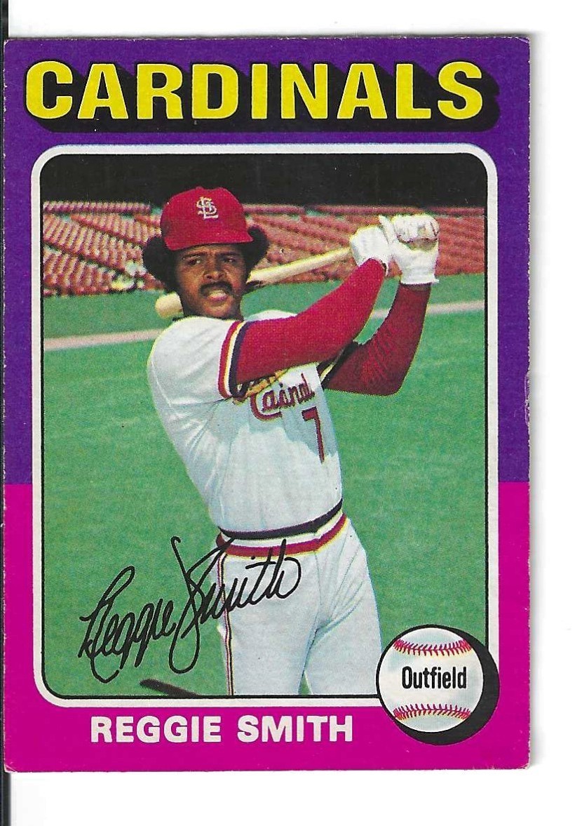 1975 OPC O-PEE-CHEE BASEBALL #490 - REGGIE SMITH - RAW CARD