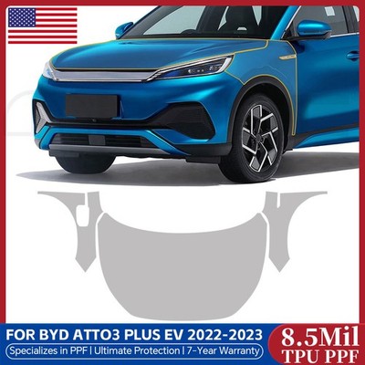 For BYD ATTO3 2022 2023 Hood Fender Precut Paint Protection Film Clear PPF TPU