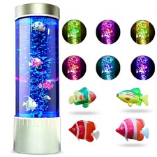 Desktop Sensory LED Bubble Lamps Color Changing Fake Aqua Lamp 7 Colors