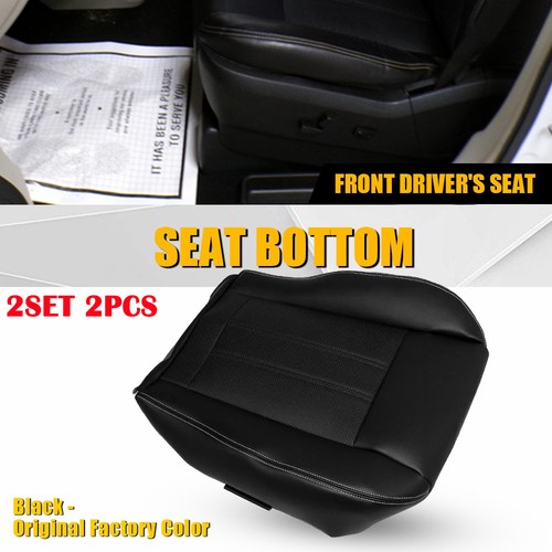 1-10X Fits 2011-2016 Chrysler Town Country Driver BOTTOM Seat Cover Black/Tan EC - Foto 13 di 42