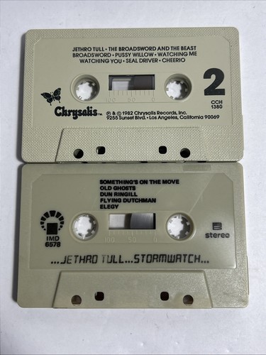 Jethro Tull Cassette Tape Lot - Stormwatch 1979 & Broadsword And The Beast 1982 - Picture 4 of 13