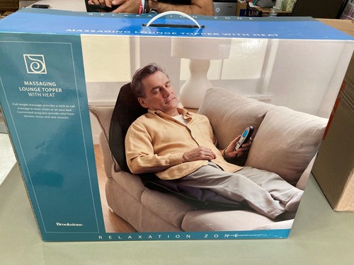 Brookstone Massaging Lounge Topper With Heat Slightly Used