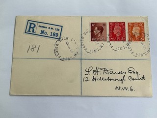 GB GVI 1938 Envelope / Cover Cancelled 'Chelsea Flower Show' Used.