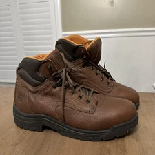 Timberland PRO Boots Mens Size 13 Brown Work Leather PowerFit Lace Up 26063