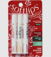 Softlips Slims Holiday 3 pack Lip Balm SPF 20