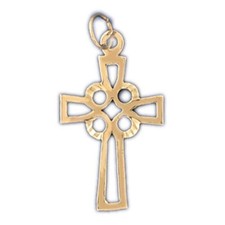 Cross Charm Pendant 14k Gold