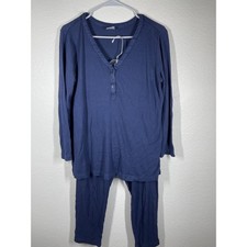 Soma Weekend Women's Green Lounge Pajama Set Size Large Long Sleeve