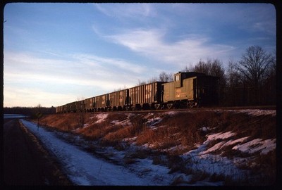 Original Rail Slide - BN Burlington Northern UNK#+ Cushing MN 2-2-1991