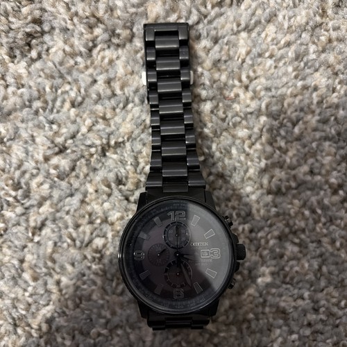 Citizen Nighthawk Eco Drive Chronograph Black WR200 Men’s Watch (NJL029968)