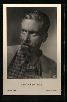 Actor Albrecht Schoenhals Smokes a Pipe, Postcard 