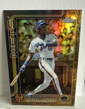DARRYL STRAWBERRY 2025 TOPPS CHROME GILDED GOLD REFRACTOR METS /99 Q3855