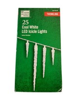 Home Accents Holiday Cool White LED Icicle Lights Twinkling