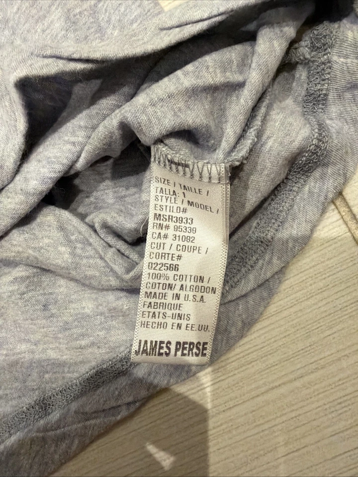 James Perse Men’s Henley, Lightweight , Long sleeve Shirt, Soft Blue - Image 4 of 4