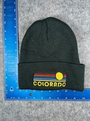 Colorado Port & Company Beanie Toque Adult One Size Green Knit 100% Acrylic Ski