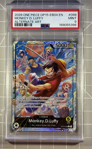 Monkey.D.Luffy (Alternate Art) graded PSA 9 for sale on eBay