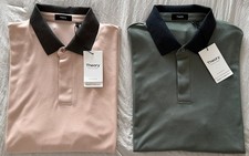 Lot of 2! Theory Kayser Anemone Milano Polo Shirt Mens XL NWT Modal Blend Jersey