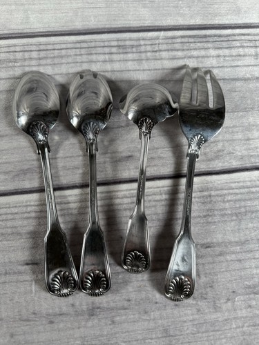 (34)TOWLE LONDON SHELL Stainless 18/8 Germany Service For 5 Spoons Forks Serving - Picture 23 of 23