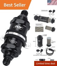 Compact An10 Inline Fuel Filter - Stainless Steel 100 Micron Pre-filter System