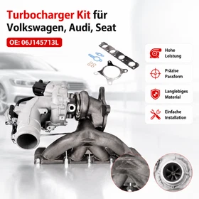 Neu mit Dichtung Turbolader Abgasturbolader 06J145713L für Seat Audi Q3 Skoda VW
