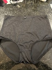 Vtg BARBARA B2BODY Second Skin Satin Floral Granny Panties Black SISSY 3xl