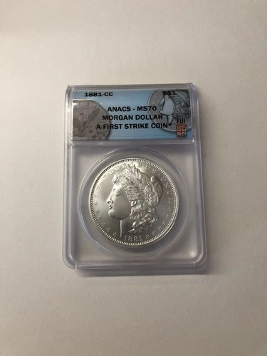 "1881-CC" ANACS  MS-70! 2023 FIJI MORGAN DOLLAR