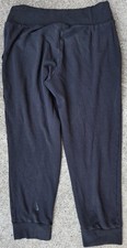 Nike Dri-Fit Mens Black Swoosh Logo Ankle Pockets Athletic Sweatpants Size L