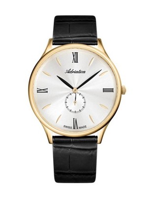ADRIATICA Men Quartz Casual Watch Classic Dress Silver Dial Waterproof Swiss 41m