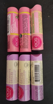 6PK EOS Lip balm ~ Toasted Marshmallow / Strawberry Sorbet Sealed