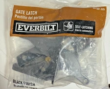 Everbilt Self-Latching GATE LATCH Black Finish 861529
