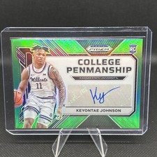 2023 Panini Prizm Draft Picks #CP-KJS Keyontae Johnson College Penmanship Green
