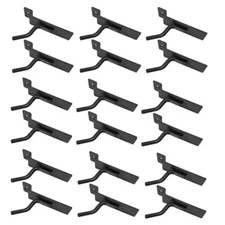 1" Slatwall Hook Panel Display Hooks, 1/4" Thickness Metal, Raw Steel - PACK 25