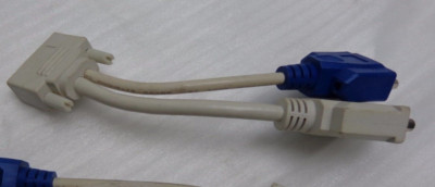 DVI-I Dual Link Male to DVI-I Dual Link Female / VGA Female Splitter Cable Used