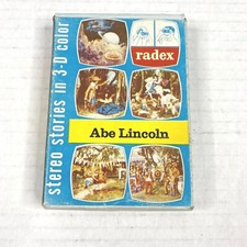 Vintage Radex Stereo Stories Views Film Cards 3D Abe Lincoln Presidents Vol 18