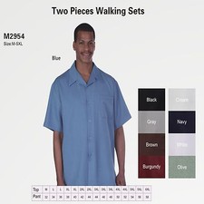 FORTINO LANDI TWO PIECE SET SHORT SLEEVES WITH LONG PANTS Solid Color M2954