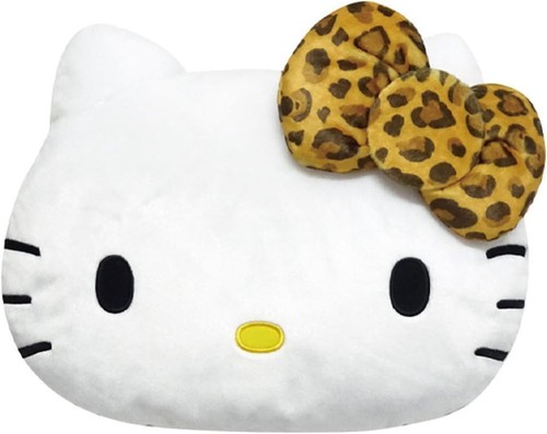 Sanrio Character Hello Kitty Face Cushion Brown (Leopard Print Series ...