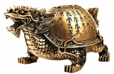 Feng Shui Chinese Dragon Turtle Tortoise Statue Home Office Decor Blessing Gift