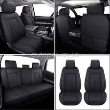 Full Surround Set For 2008-2021 Toyota Tundra 5-Seat Cover Leather Cushion Black