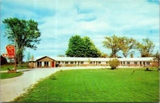 Vintage MI Michigan Newberry Mel-E-De Motel Roadside Postcard